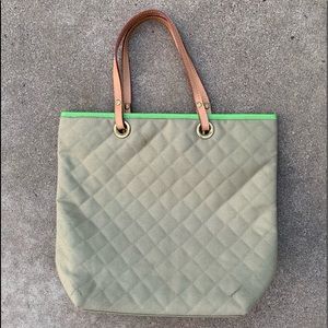 M Z Wallace Tote canvas with leather handles